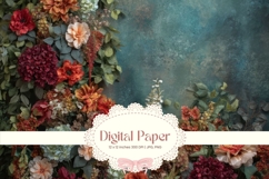 Flower Background Wallpaper WAll art Backdrop_88 Product Image 1