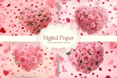 Flower Background Digital Paper Wallpaper Backdrop_9 Product Image 1