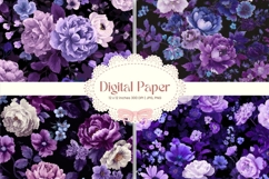Flower Pattern Background Wallpaper Digital Paper_9 Product Image 1