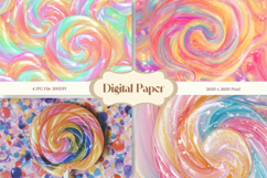 Candy Background Toffee Sweet Digital Paper Rainbow_1 Product Image 1