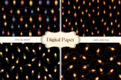 Christmas Light String Background Seamless Pattern Gift Wrap Product Image 1
