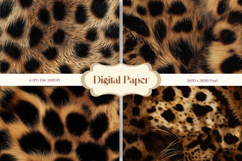 Leopard Cheetah Animal Skin Background Fur Digital Paper_1 Product Image 1