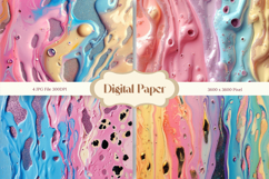 Rainbow Liquid Oil Paint Wall Art Background Wallpaper_4 Product Image 1