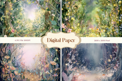 Forest Night Sky Background Night Light Wallpaper Backdrop Product Image 1