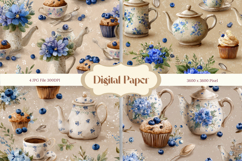 Flower Pattern Background Wallpaper Digital Paper Wrap_4 Product Image 1