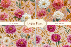 Flower Pattern Background Wallpaper Digital Paper Wrap_5 Product Image 1