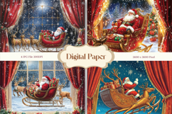 Santa Christmas Background Wallpaper Winter Snow Backdrop_2 Product Image 1
