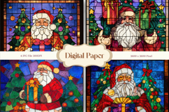 Santa Christmas Background Wallpaper Winter Snow Backdrop_6 Product Image 1