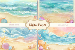 Sea Beach Landscape Background Summer Vacation Wall Art_4 Product Image 1