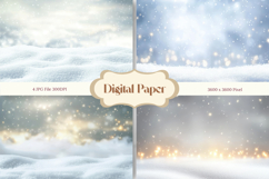 Snow Forest Background Christmas Pine Tree Wallpaper_2 Product Image 1