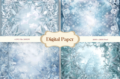 Snow Forest Background Christmas Pine Tree Wallpaper_4 Product Image 1