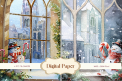 Snowman Background Christmas Winter Snow Wallpaper_6 Product Image 1