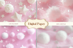 Moon Star Cloud Background Digital Paper_3 Product Image 1