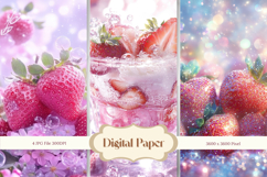 Strawberry Background Fresh Fruit Wallpaper Backdrop_1 Product Image 1