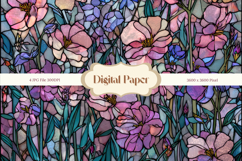 Flower Stained Glass Background Glass Texture Backdrop_3 Product Image 1