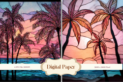 Sea Stained Glass Background Glass Texture Backdrop Product Image 1