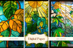 Flower Stained Glass Background Glass Texture Backdrop_7 Product Image 1
