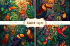 Bird Stained Glass Background Window Glass Texture Wallpaper Product Image 1