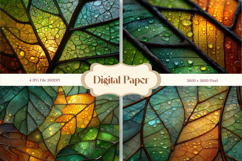 Flower Stained Glass Background Glass Texture Backdrop_14 Product Image 1