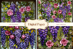Flower Stained Glass Background Glass Texture Backdrop_9 Product Image 1