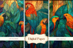 Bird Stained Glass Background Window Glass Texture Wallpaper Product Image 1