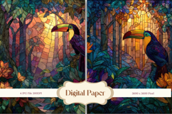 Bird Stained Glass Background Window Glass Texture Wallpaper Product Image 1