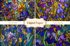 Flower Stained Glass Background Glass Texture Backdrop_5 Product Image 1