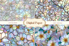 Flower Stained Glass Background Glass Texture Backdrop_6 Product Image 1
