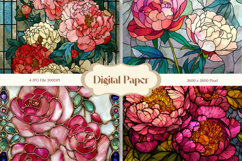 Flower Stained Glass Background Glass Texture Backdrop_10 Product Image 1