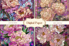 Flower Stained Glass Background Glass Texture Backdrop_11 Product Image 1