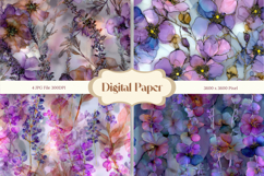 Flower Stained Glass Background Glass Texture Backdrop_15 Product Image 1