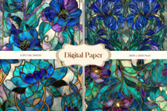 Flower Stained Glass Background Glass Texture Backdrop_19 Product Image 1