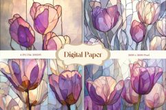 Flower Stained Glass Background Glass Texture Backdrop_21 Product Image 1