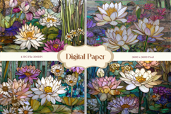 Flower Stained Glass Background Glass Texture Backdrop_22 Product Image 1