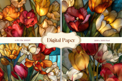 Flower Stained Glass Background Glass Texture Backdrop_27 Product Image 1