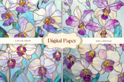 Flower Stained Glass Background Glass Texture Backdrop_28 Product Image 1