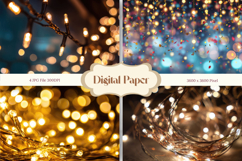 Christmas Light String Overlay Backdrop Background Wallpaper Product Image 1