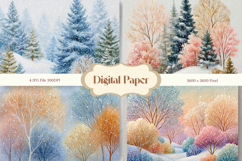 Christmas Tree Background Forest Pine Tree Winter Wallpaper Product Image 1