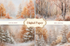 Christmas Tree Background Forest Pine Tree Winter Wallpaper Product Image 1