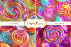 Candy Background Toffee Sweet Digital Paper Rainbow_2 Product Image 1