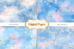 Christmas Light String Background Seamless Pattern Gift Wrap Product Image 1