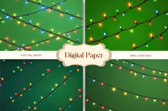 Christmas Light String Background Seamless Pattern Gift Wrap Product Image 1