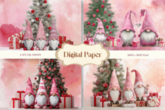 Gnome Valentine Background Love Heart Wallpaper Backdrop_2 Product Image 1