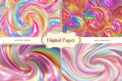 Candy Background Toffee Sweet Digital Paper Rainbow_5 Product Image 1
