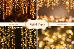 Christmas Light String Background Seamless Pattern Gift Wrap Product Image 1