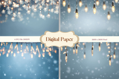 Christmas Light String Background Seamless Pattern Gift Wrap Product Image 1