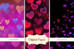 Heart Valentines Background Love Wallpaper Bokeh Backdrop_5 Product Image 1