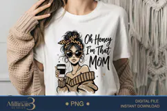 Oh Honey, I Am That Mom PNG Bold Leopard Mother’s Day PNG Product Image 1