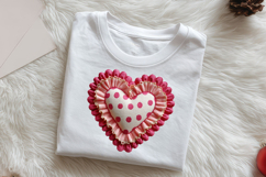 Pink Polka Dot Heart Love Watercolor Valentines Day Heart Product Image 3