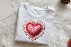 Pink Polka Dot Heart Love Watercolor Valentines Day Heart Product Image 2